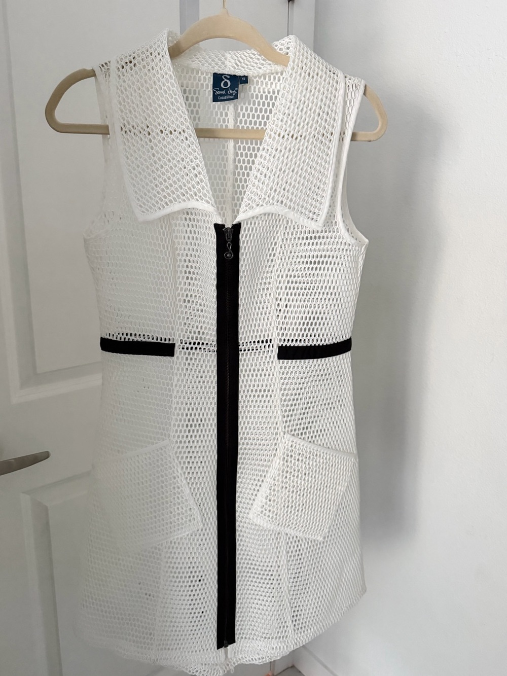 Samuel Dong White Mesh Dress